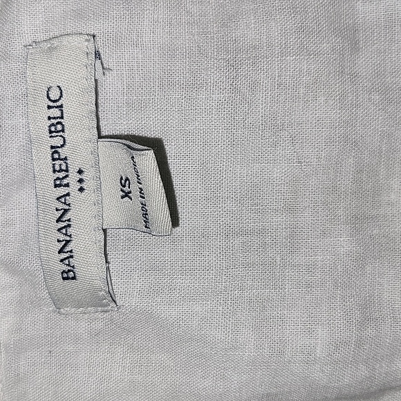 Banana Republic White XS Line Blouse with Gold & Bronze Embellishments - Picture 3 of 4